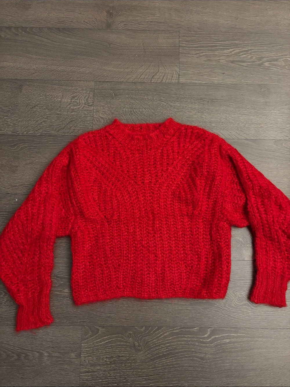 Red Cozy Isabel Marant Cable Knit Women's Sweater